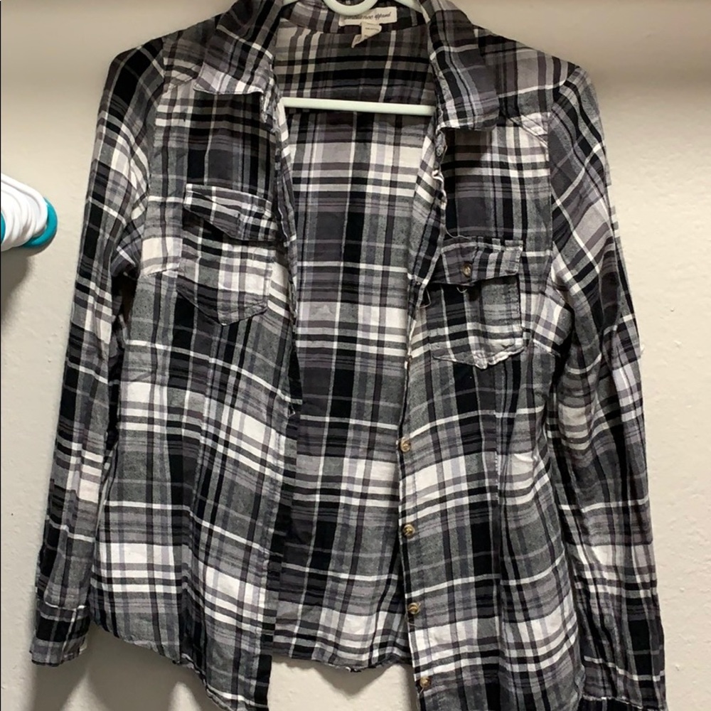 Black flannel shirt